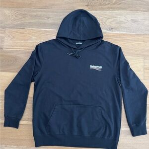 Balenciaga Men's ‘Cola’ Black Hoodie